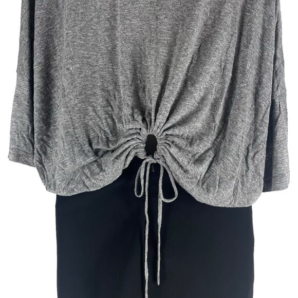 Black Halo Gwen Blouson Tie Back Mini Dress Gray Black Size XS - Picture 7 of 10